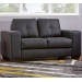 Nola Pu leather 2 Seat Black Sofa